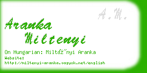 aranka miltenyi business card